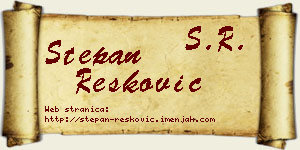Stepan Resković vizit kartica